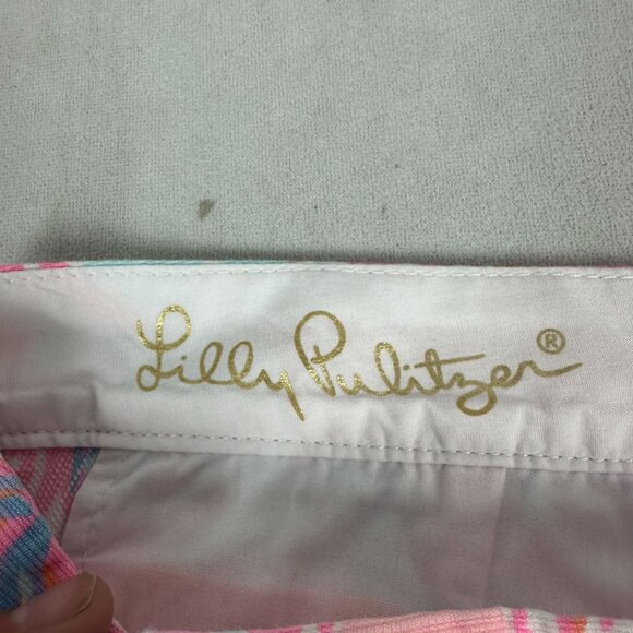 Lilly Pulitzer Buttercup Short Size 4 Scallop Hem Vibrant Print Womens Shorts - Picture 2 of 8